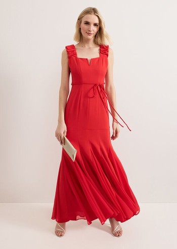 Phase Eight Ansley Strappy Dress Red Canada | WEZFRU-073